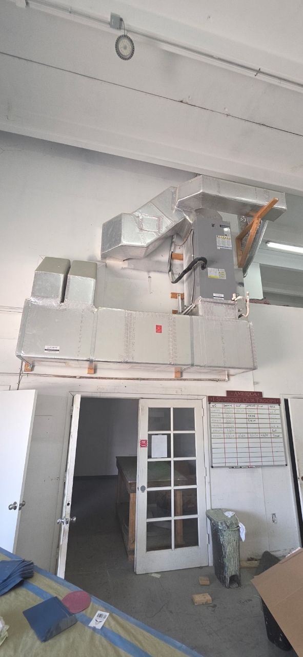 Commercial HVAC air handler and ductwork inspection